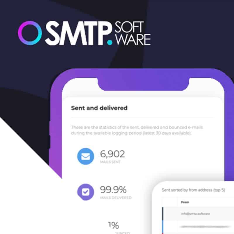 SMTP.software Transactionele e-mails gegarandeerd bezorgen en volgen met SMTP - software van Heroes Only